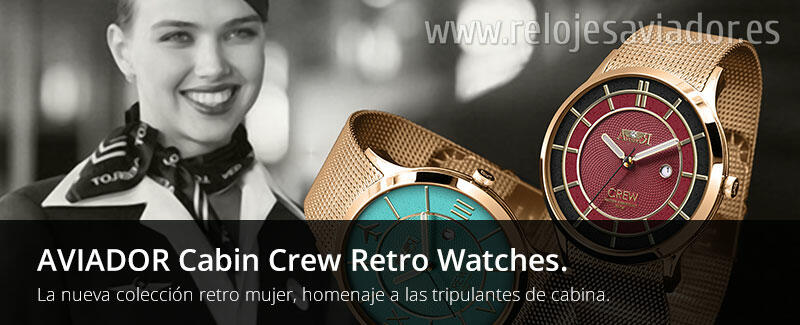 Relojes AVIADOR Cabin Crew Retro Vintage Watches