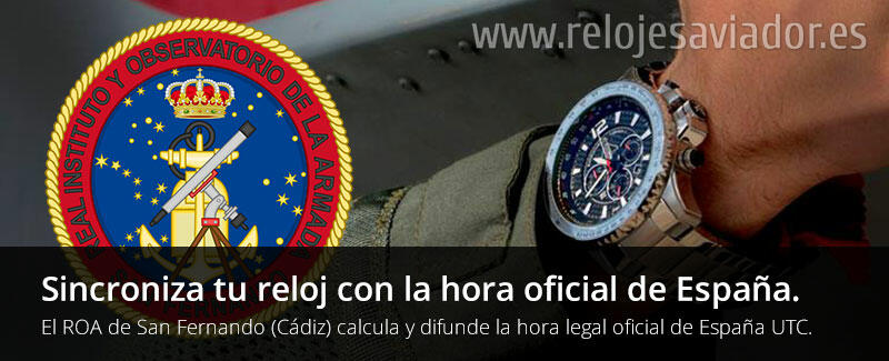 Relojes AVIADOR Sincroniza tu reloj con la hora oficial de España